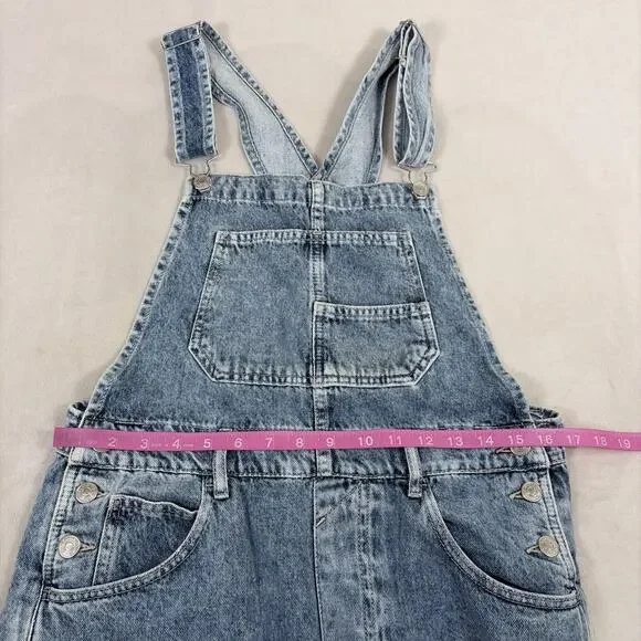 Free People We The Free Ziggy Denim Overall Straight Leg Bibs Women’s Size Small - Picture 10 of 16